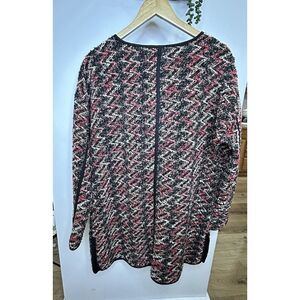 Anthropologie Sanctuary Womens‎ Black Multicolor Herringbone Blazer Cardigan XL